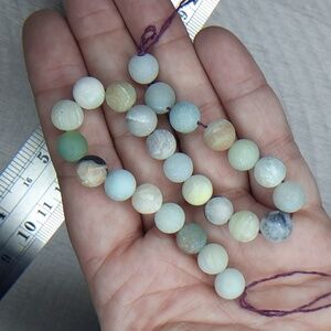 8mm Matte Amazonite 8in Strand #20